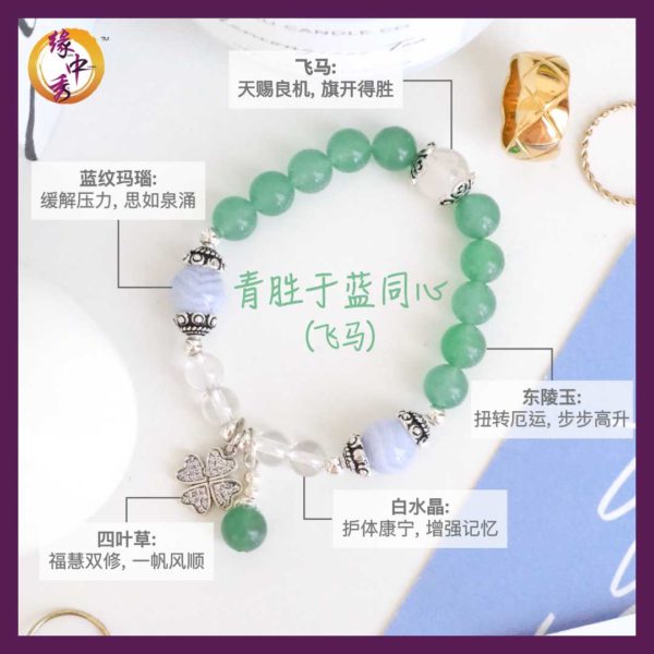 3. (CHI) Supreme Green Aventurine Pegasus Bracelet - Yuan Zhong Siu