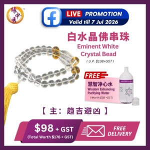Promo: Eminent White Crystal Bead + FREE Wisdom Enhancing Purifying Water
